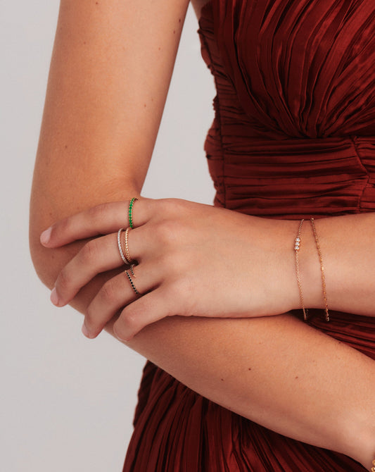 Fine Slim Eternity Ring | 14ct Solid Gold/Diamond Rings Missoma