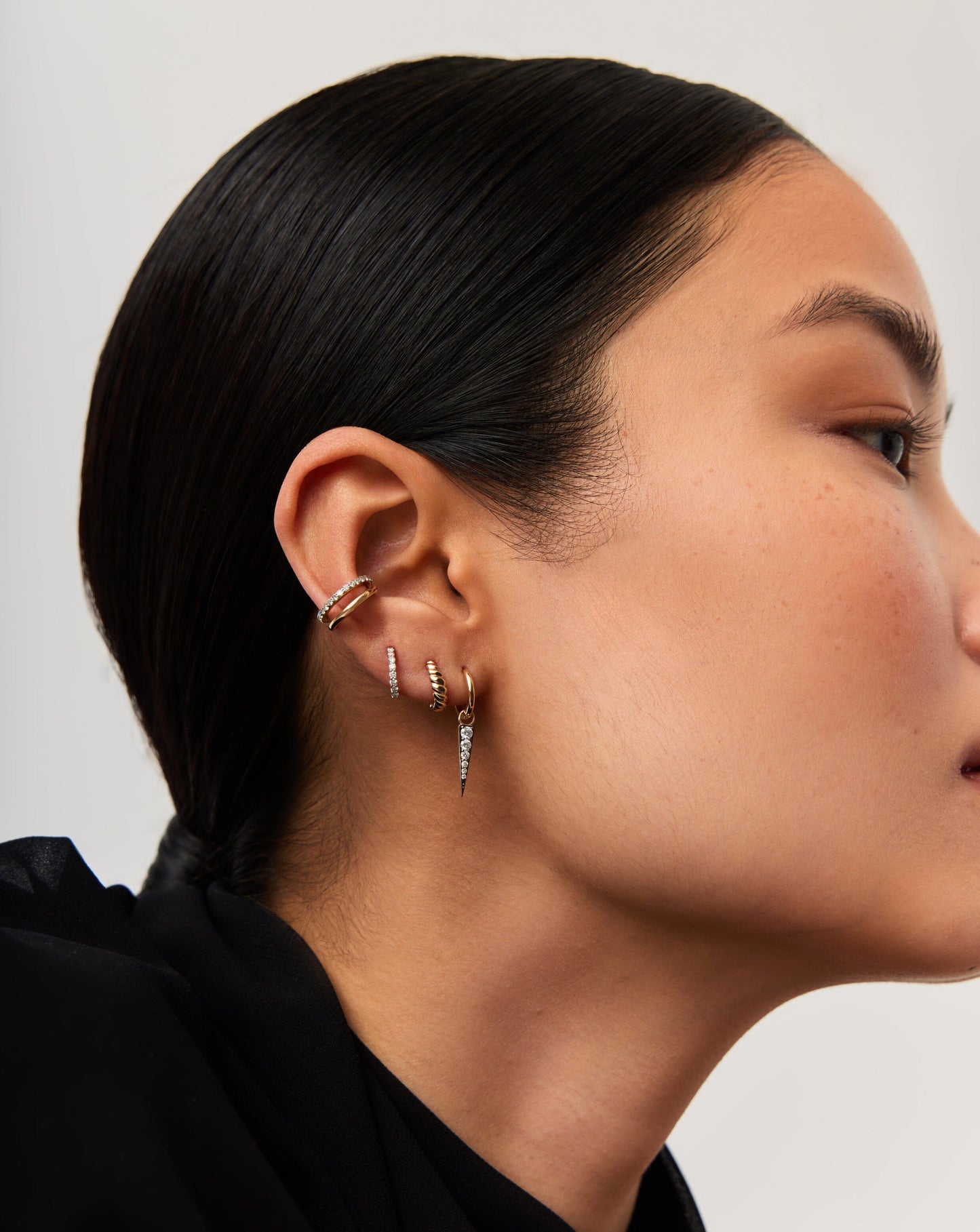 Fine Twisted Huggies | 14ct Solid Gold Earrings Missoma