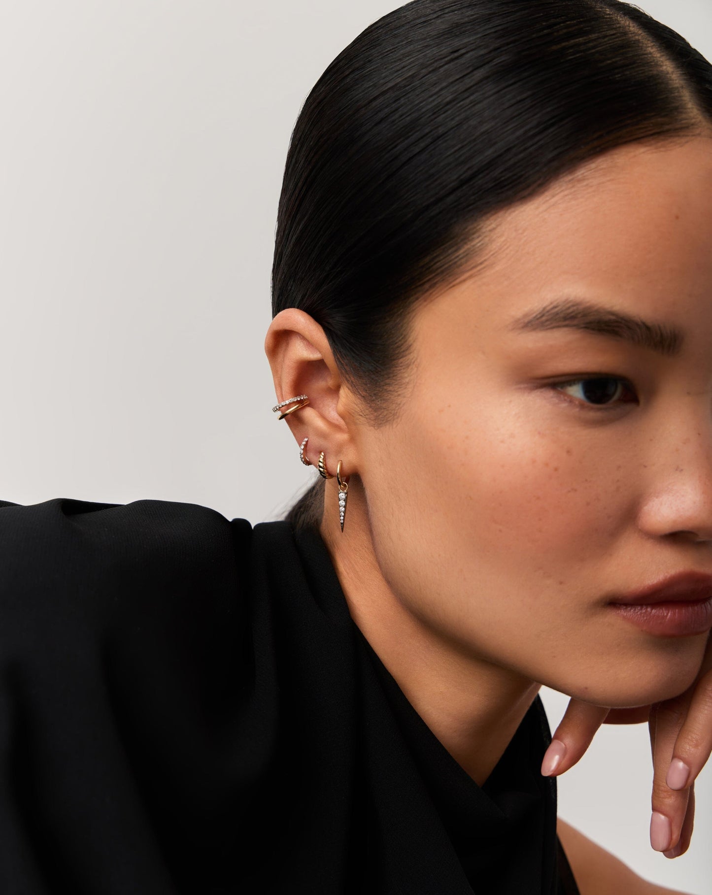 Fine Twisted Huggies | 14ct Solid Gold Earrings Missoma