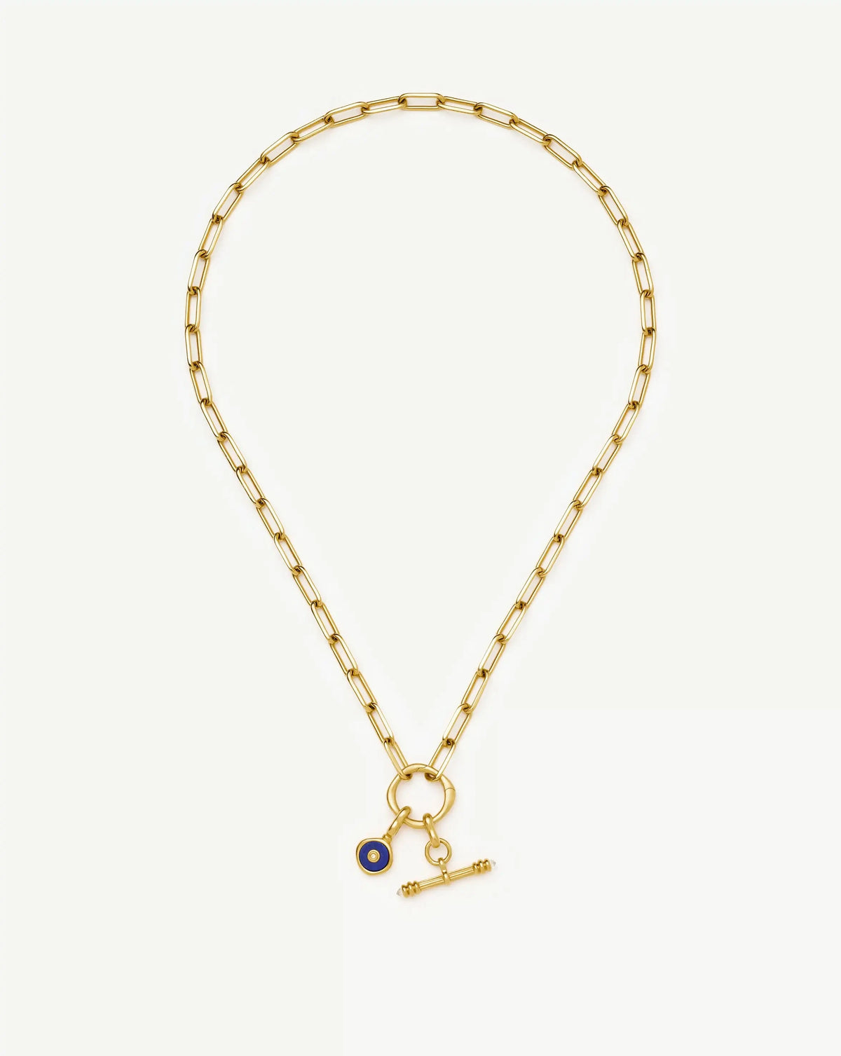 Harris Reed Keepsake T-Bar Charm Necklace | 18ct Gold Plated/Lapis Lazuli, Cubic Zirconia Necklaces Missoma