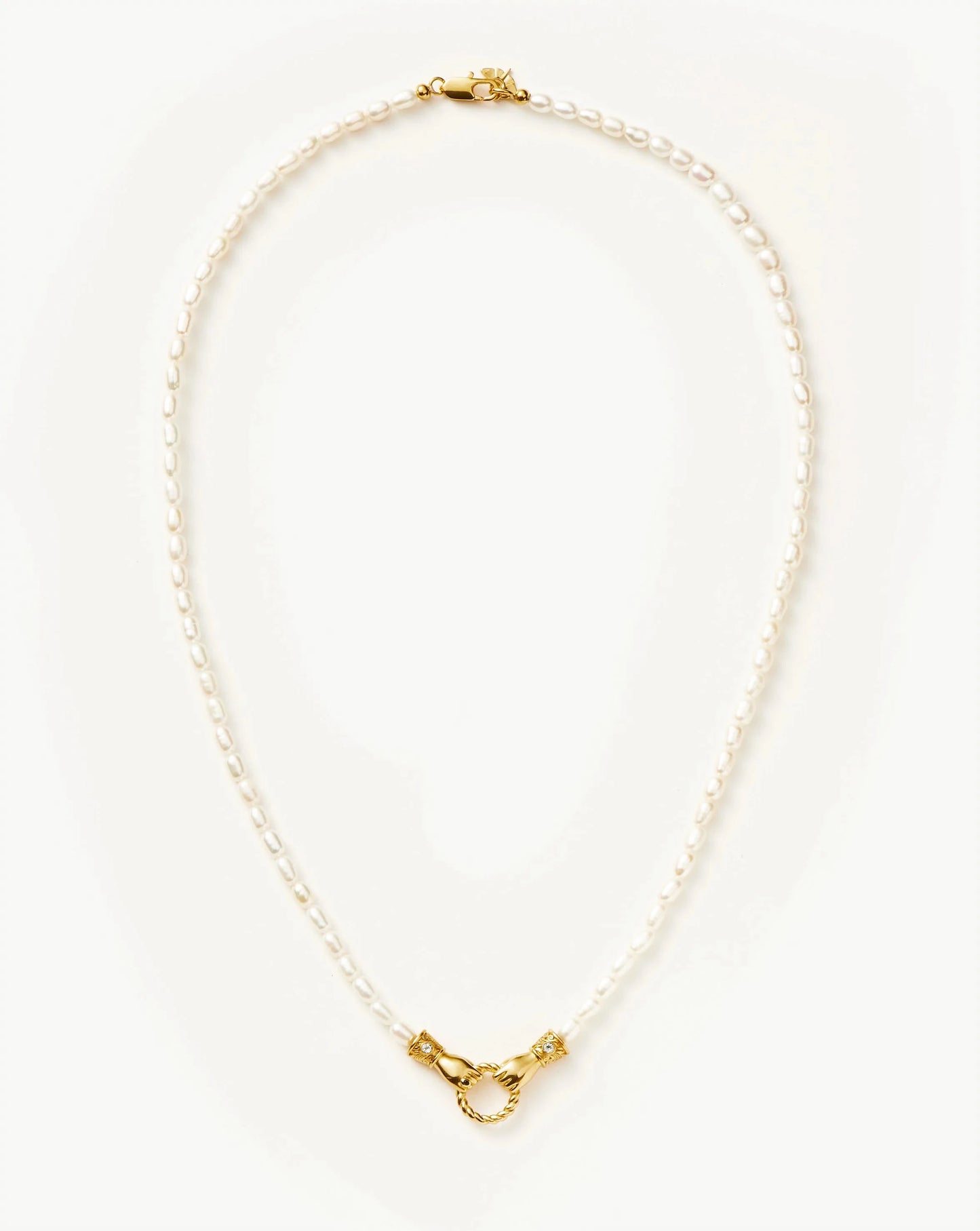 Harris Reed Medium In Good Hands Pearl Pendant Necklace Necklaces Missoma