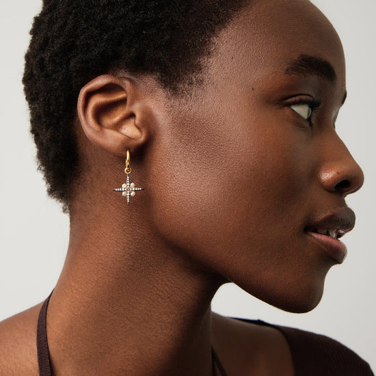 Harris Reed North Star Pearl Hoop Earrings | 18ct Gold Vermeil/Pearl Earrings Missoma