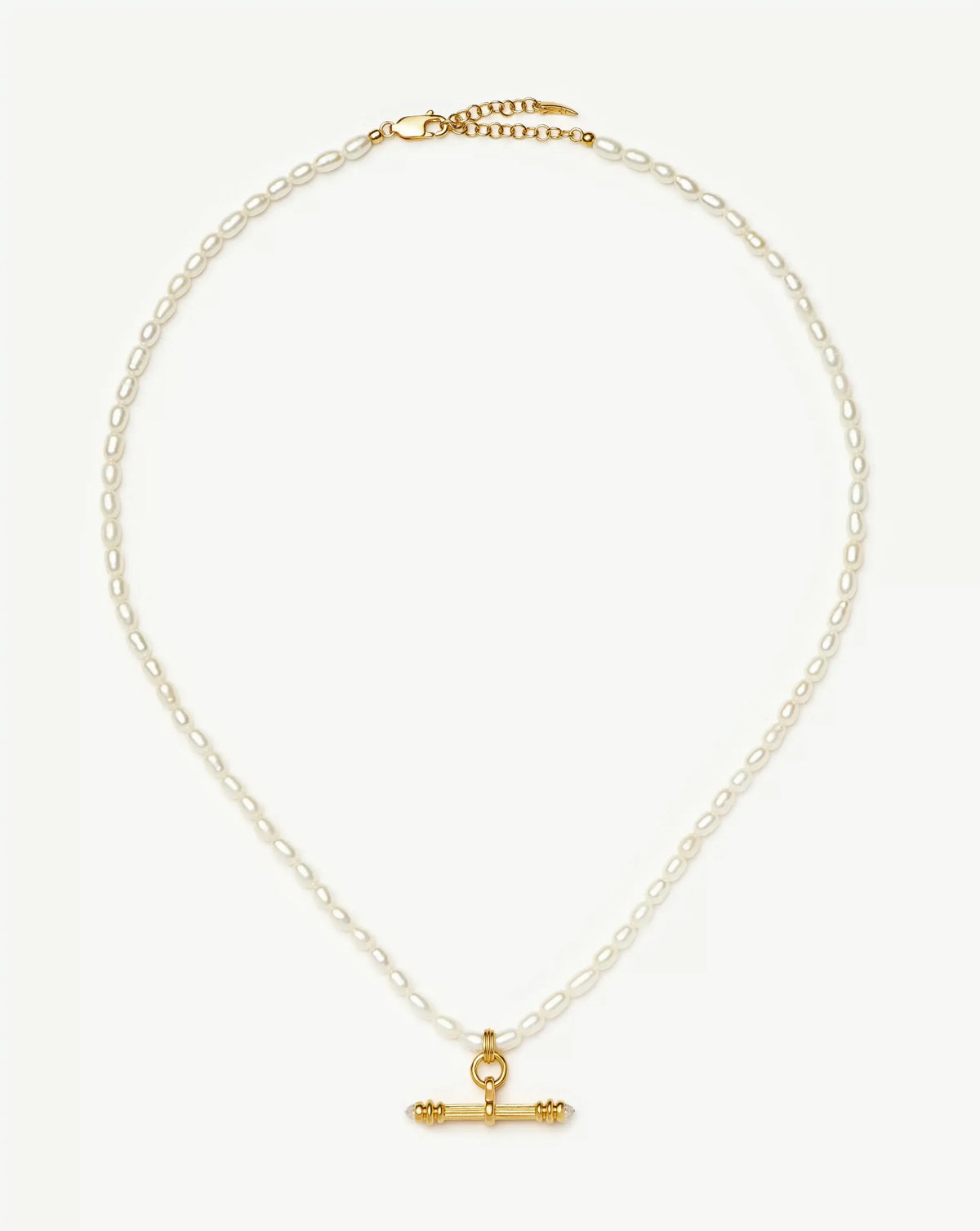 Harris Reed Pearl T-Bar Necklace | 18ct Gold Plated/Pearl Necklaces Missoma