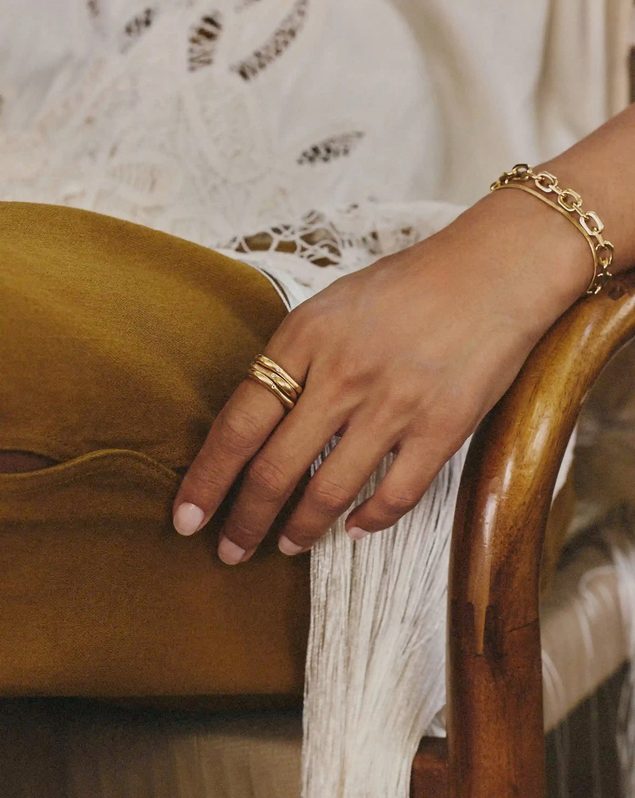 Harris Reed Self-Love Stacking Rings | 18ct Gold Plated/Cubic Zirconia Rings Missoma