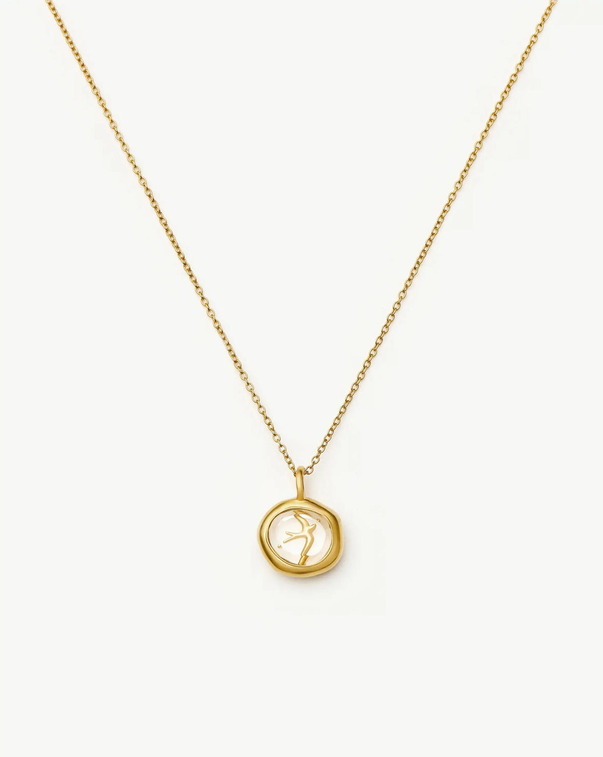 Harris Reed Taking Flight Mini Pendant Necklace | 18ct Gold Plated/Crystal Quartz, Cubic Zirconia Necklaces Missoma