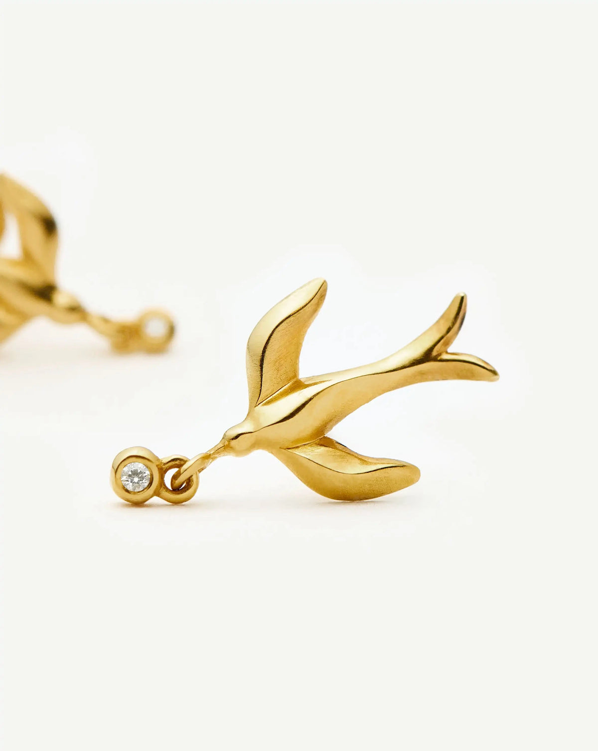Harris Reed Taking Flight Stud Earrings | 18ct Gold Plated/Cubic Zirconia Earrings Missoma