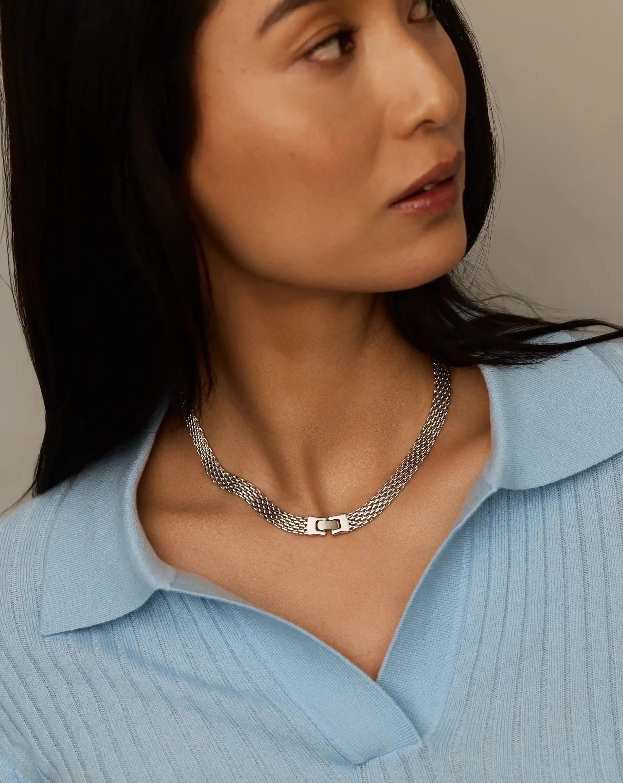 Heirloom Chain Choker Necklace | Platinum Plated Necklaces Missoma