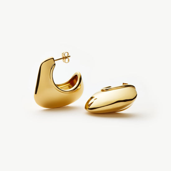 Hera Dome Large Hoop Earrings | 18ct Gold Plated Earrings Missoma