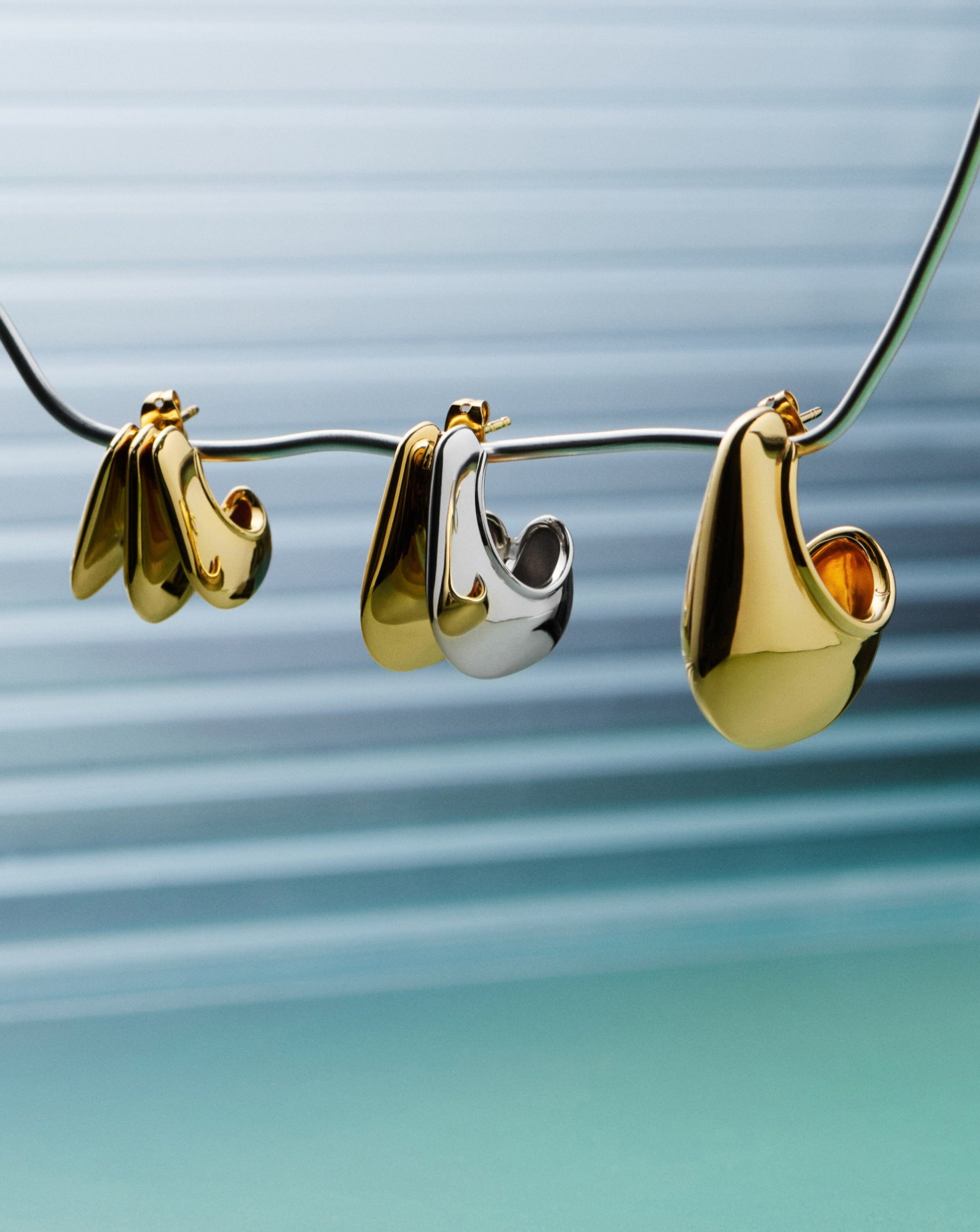 Hera Dome Large Hoop Earrings | 18ct Gold Plated Earrings Missoma