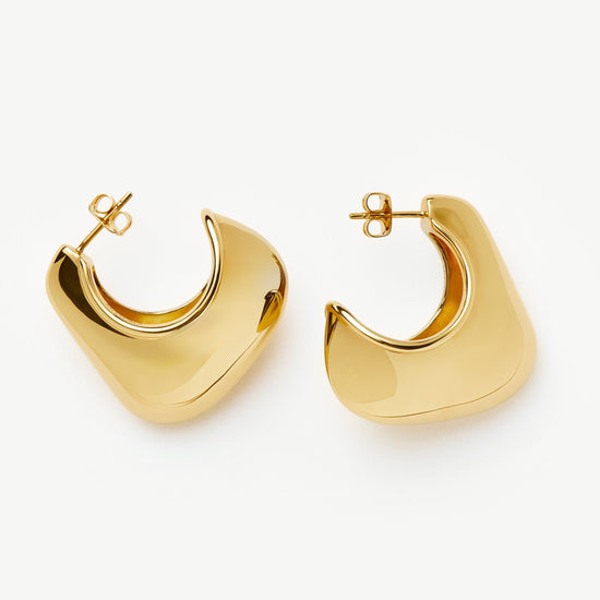 Hera Dome Large Hoop Earrings | 18ct Gold Plated Earrings Missoma