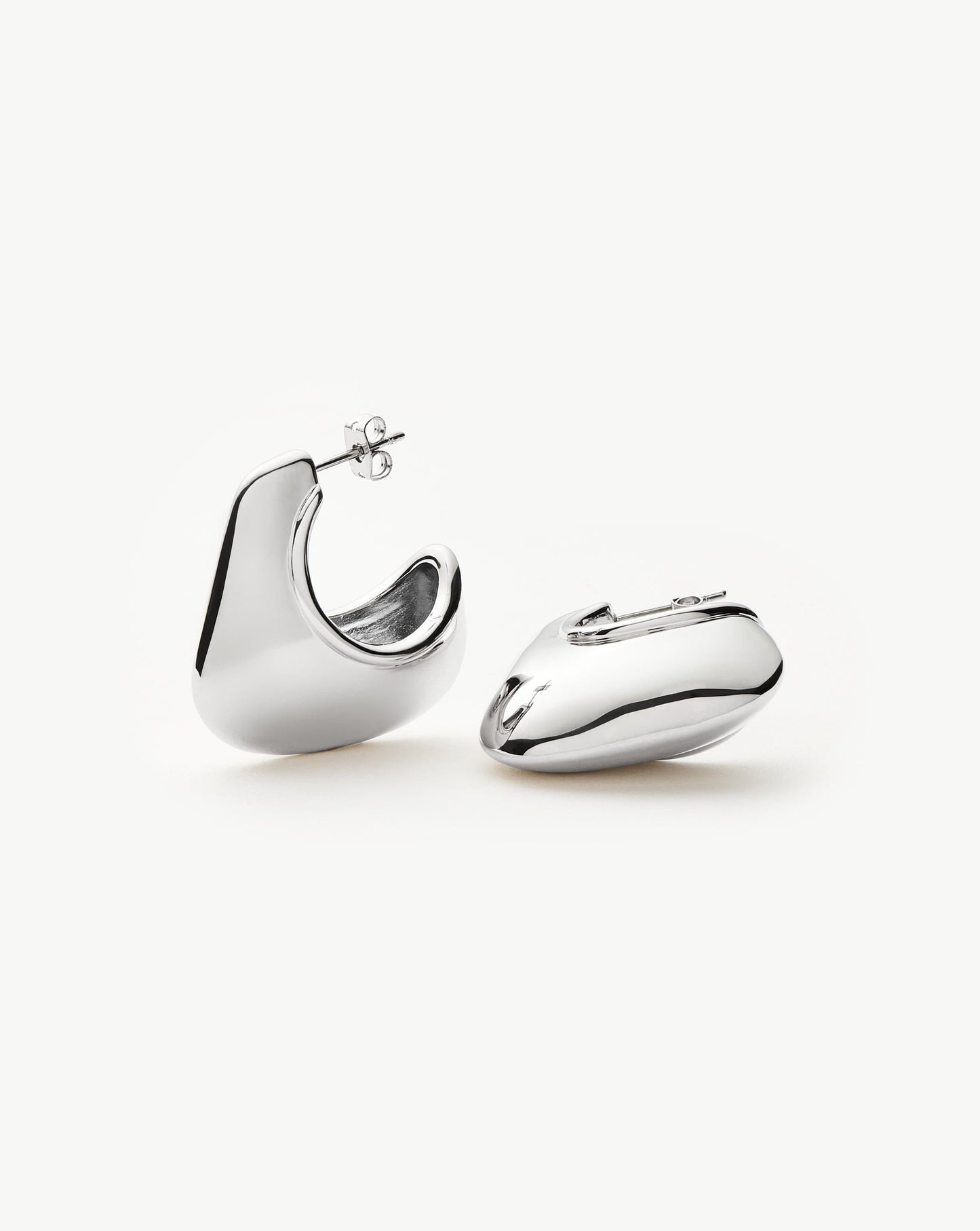 Hera Dome Large Hoop Earrings | Silver Plated Earrings Missoma