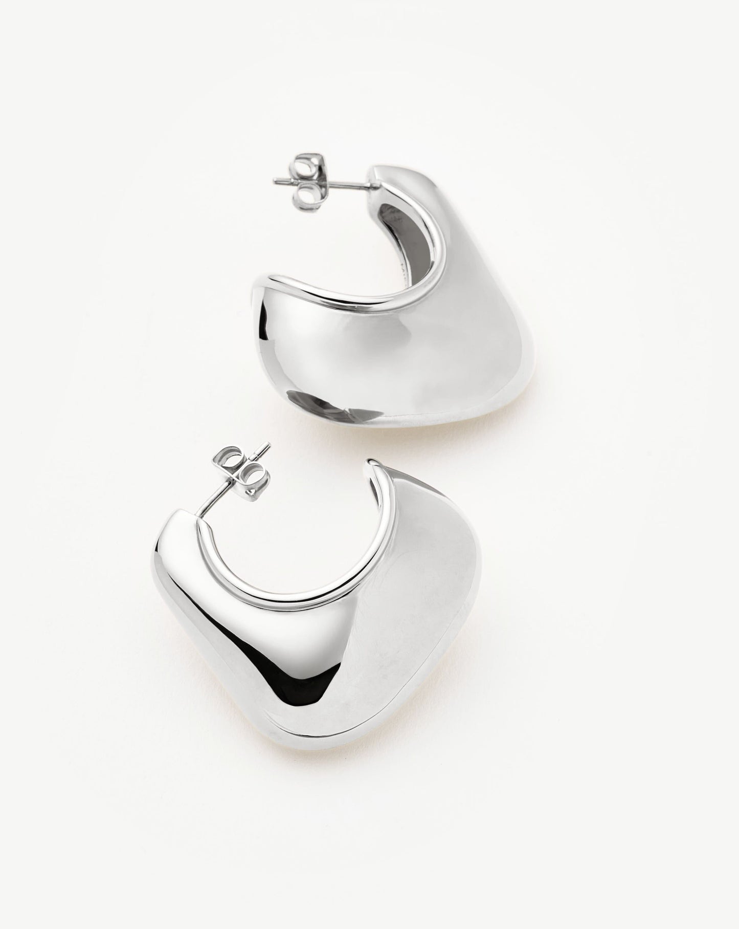 Hera Dome Large Hoop Earrings | Silver Plated Earrings Missoma