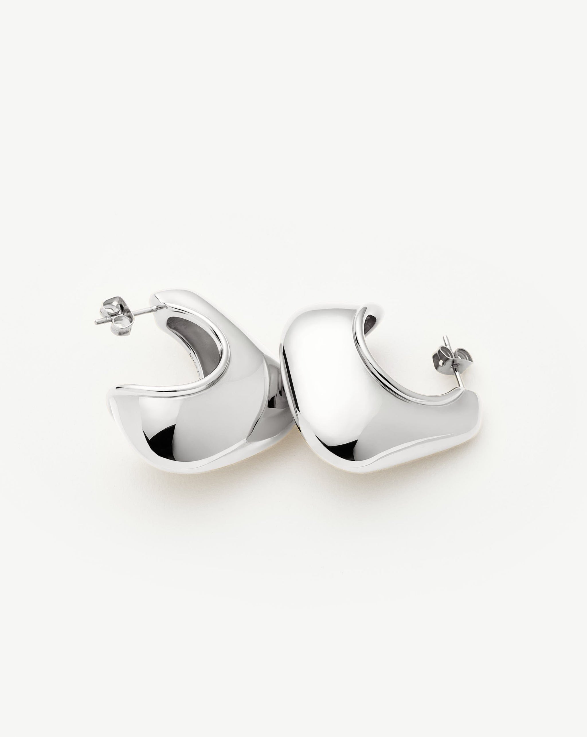 Hera Dome Large Hoop Earrings | Silver Plated Earrings Missoma