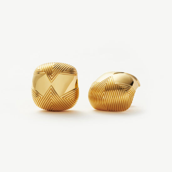 Hera Oversized Dome Ridge Stud Earrings Earrings Missoma