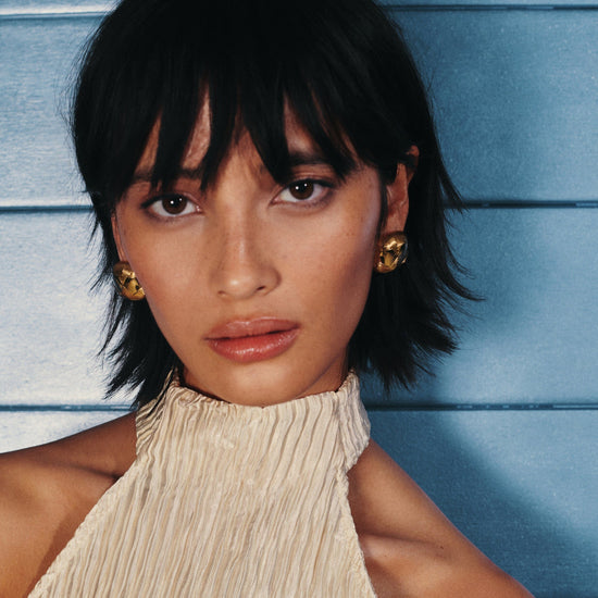 Hera Oversized Dome Ridge Stud Earrings Earrings Missoma