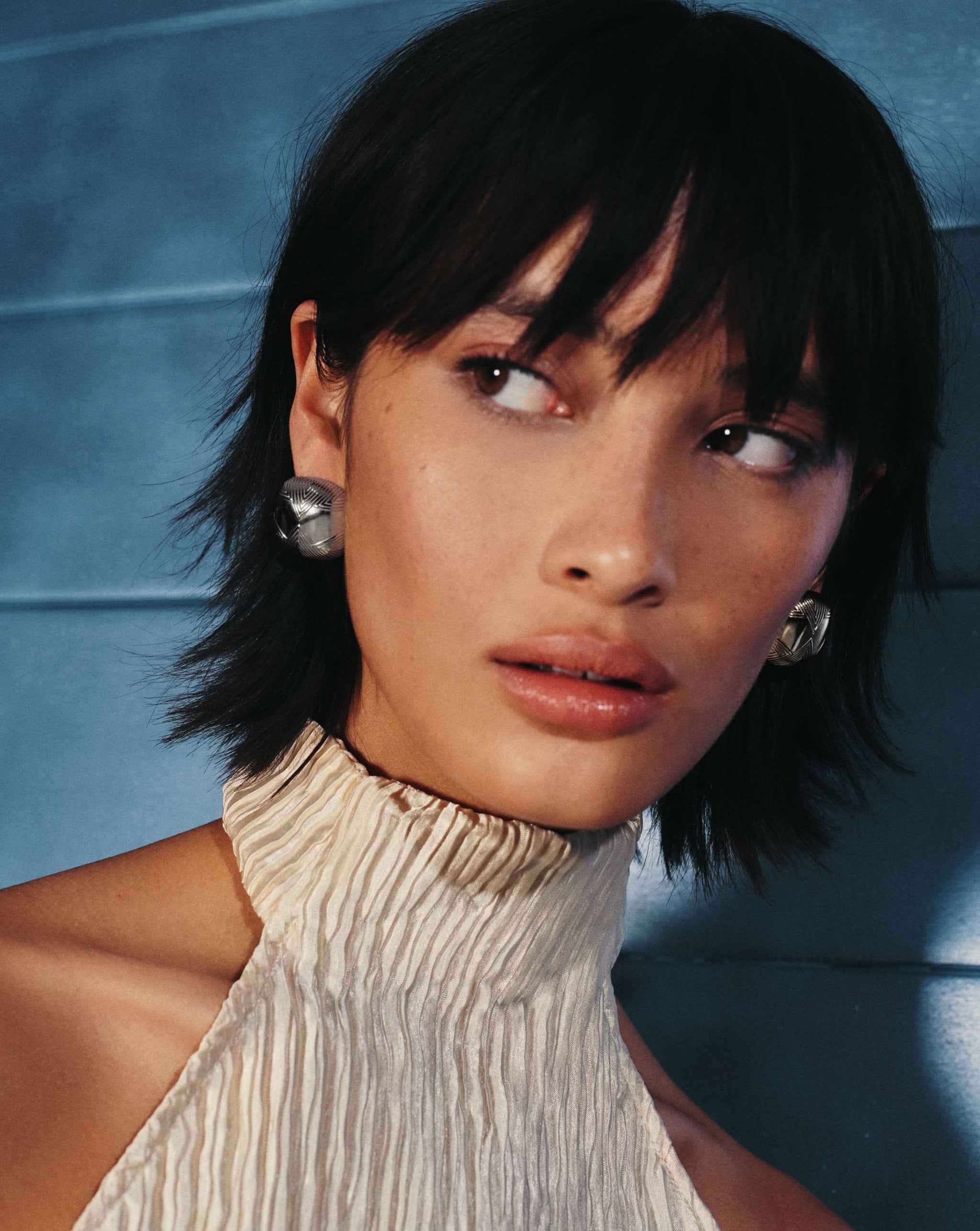 Hera Oversized Dome Ridge Stud Earrings | Silver Plated Earrings Missoma