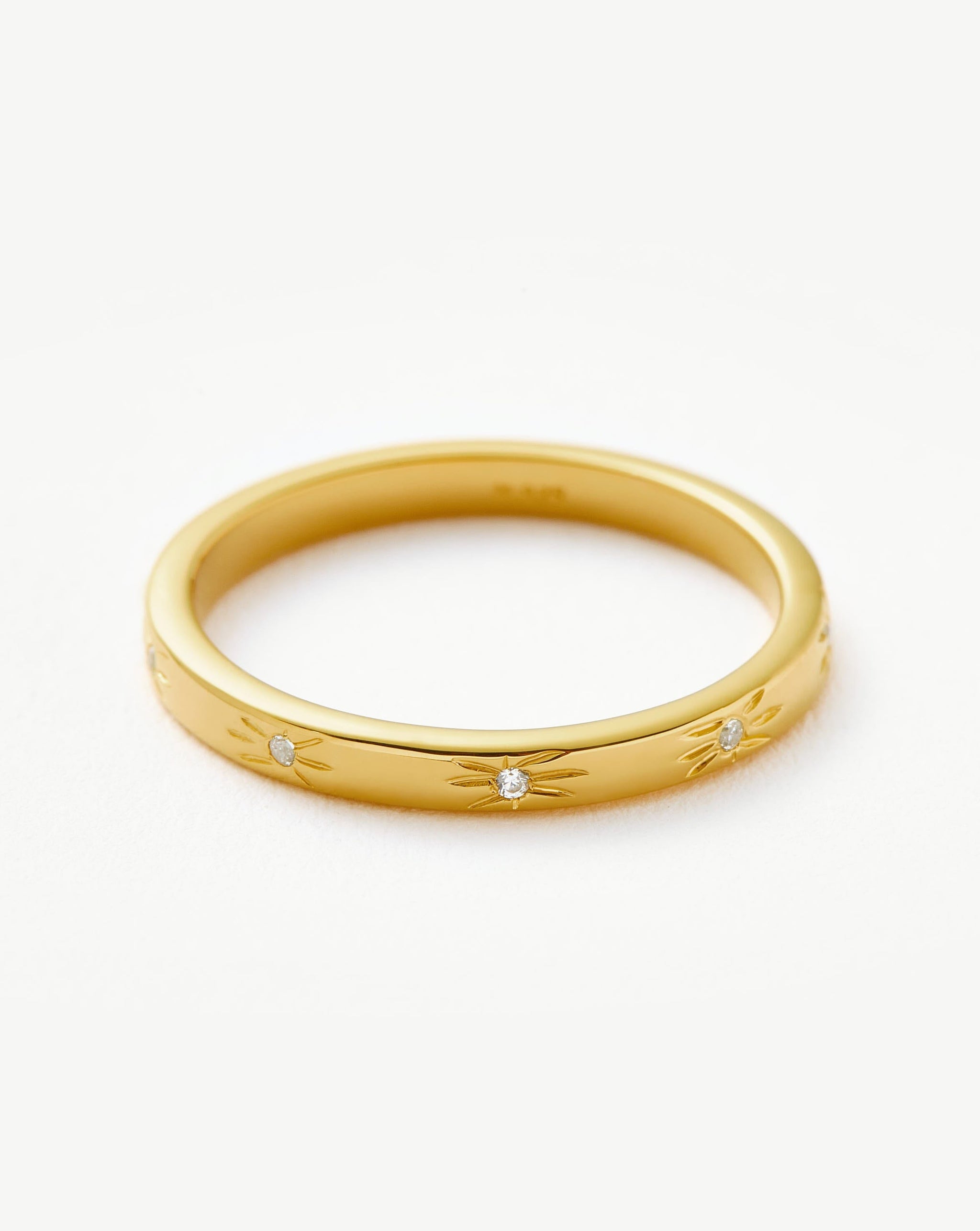 Interstellar Star Studded Stacking Ring | 18ct Gold Plated Vermeil Rings Missoma