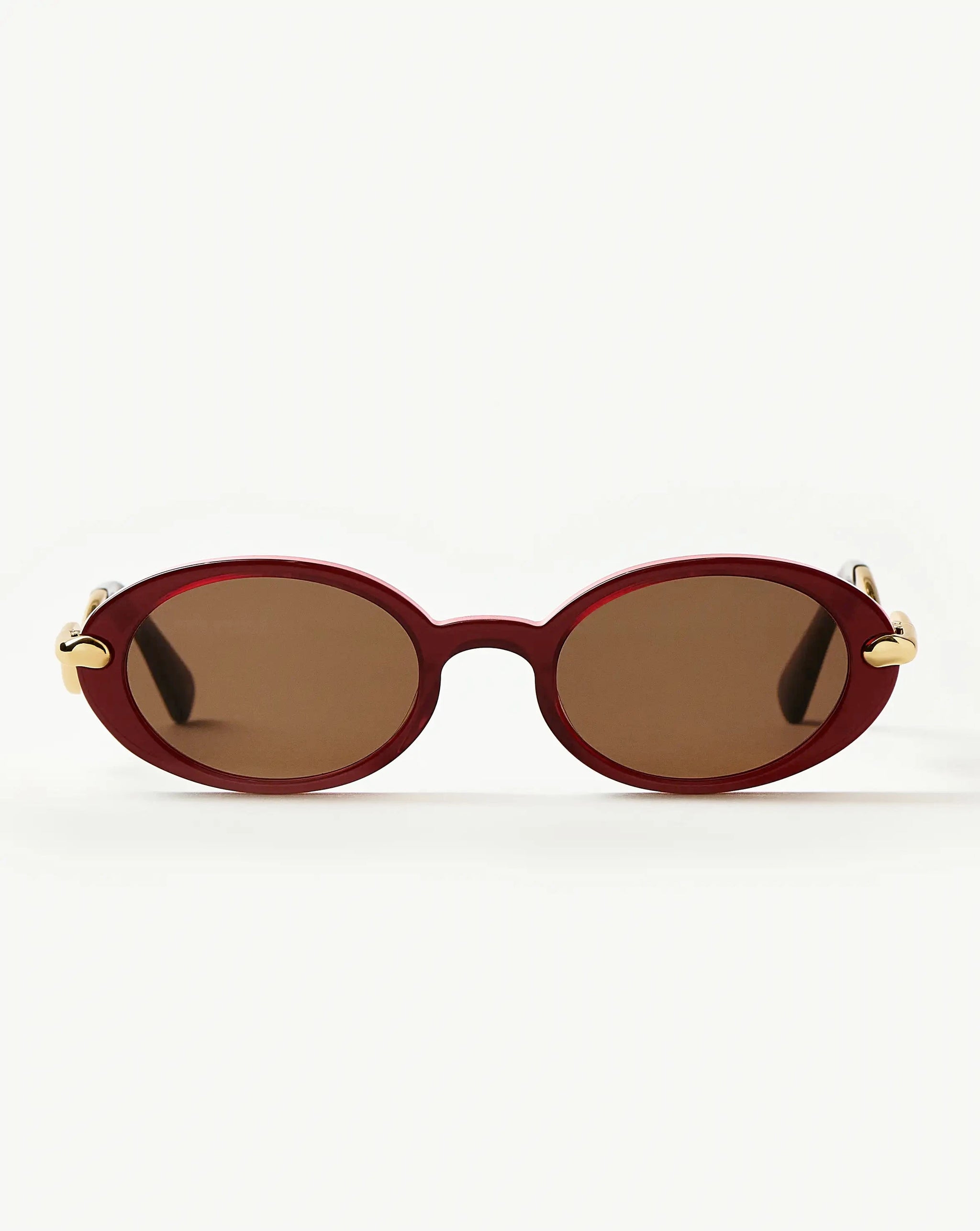 Jimmy Fairly Elvissa Oval Sunglasses | Gold Plated/Cherry Accessories Missoma
