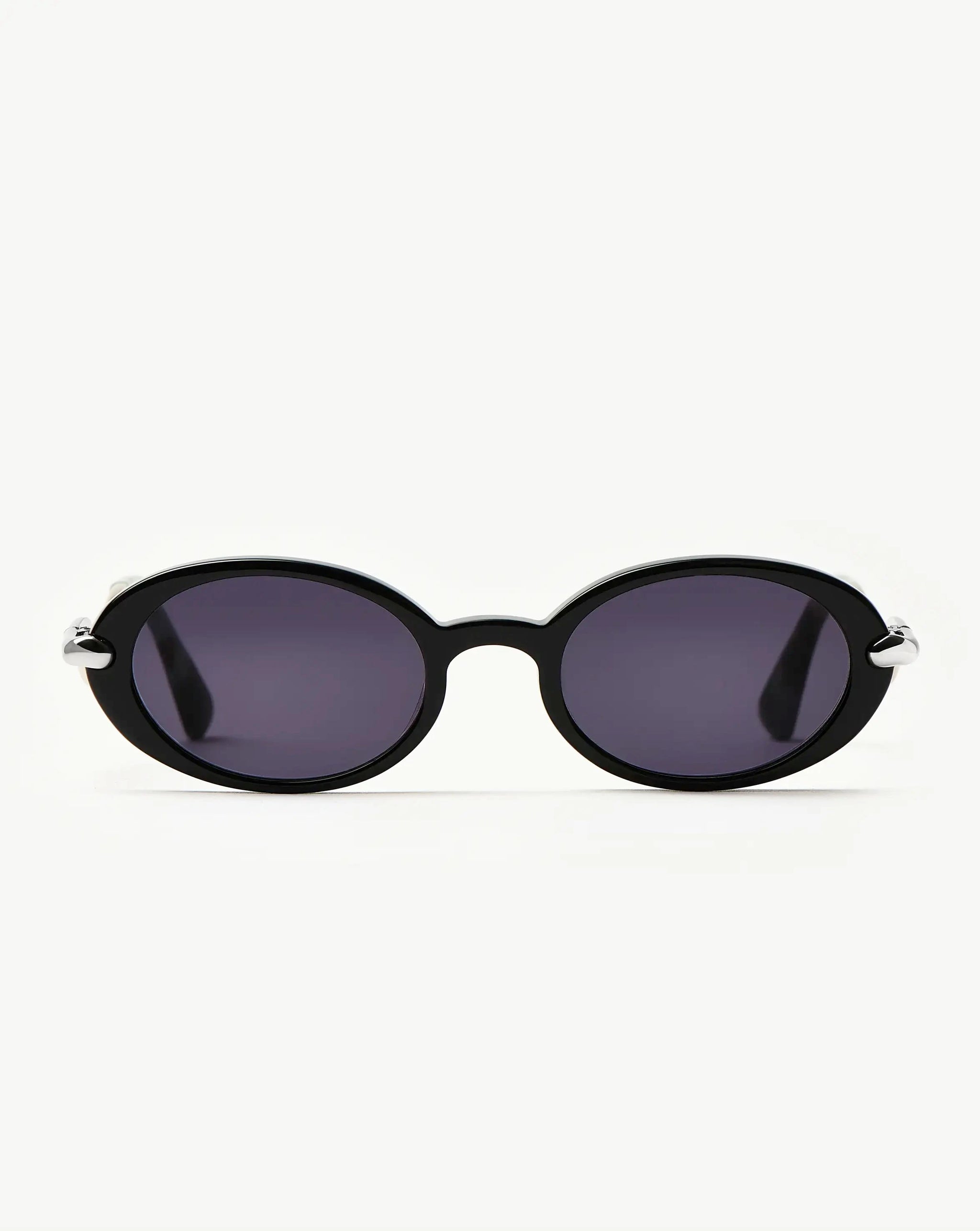 Jimmy Fairly Elvissa Oval Sunglasses | Silver Plated/Black Accessories Missoma