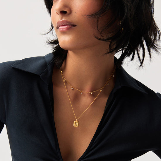 June Birthstone Pendant Necklace | 18ct Gold Vermeil/Rainbow Moonstone Necklaces Missoma