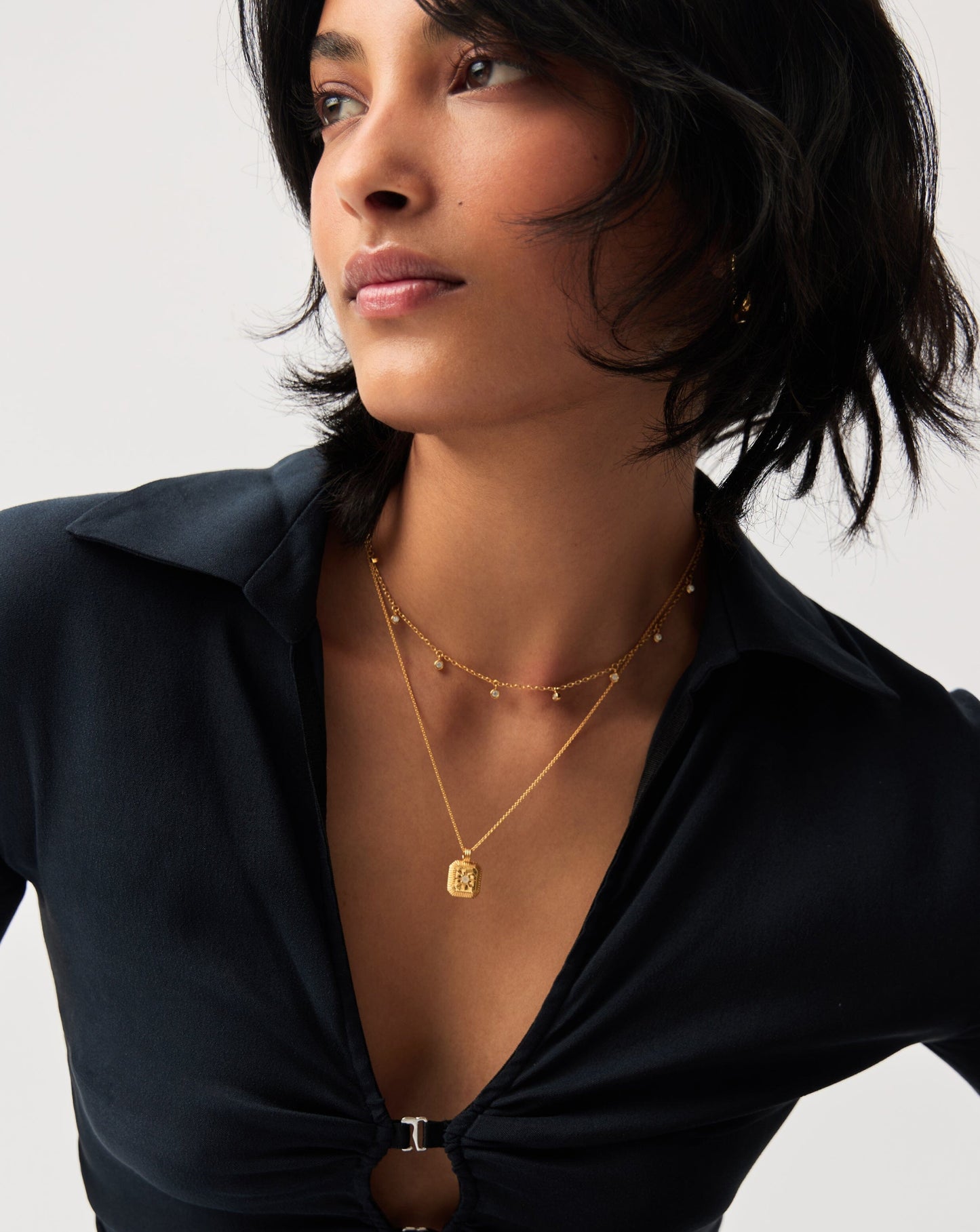 June Birthstone Pendant Necklace | 18ct Gold Vermeil/Rainbow Moonstone Necklaces Missoma