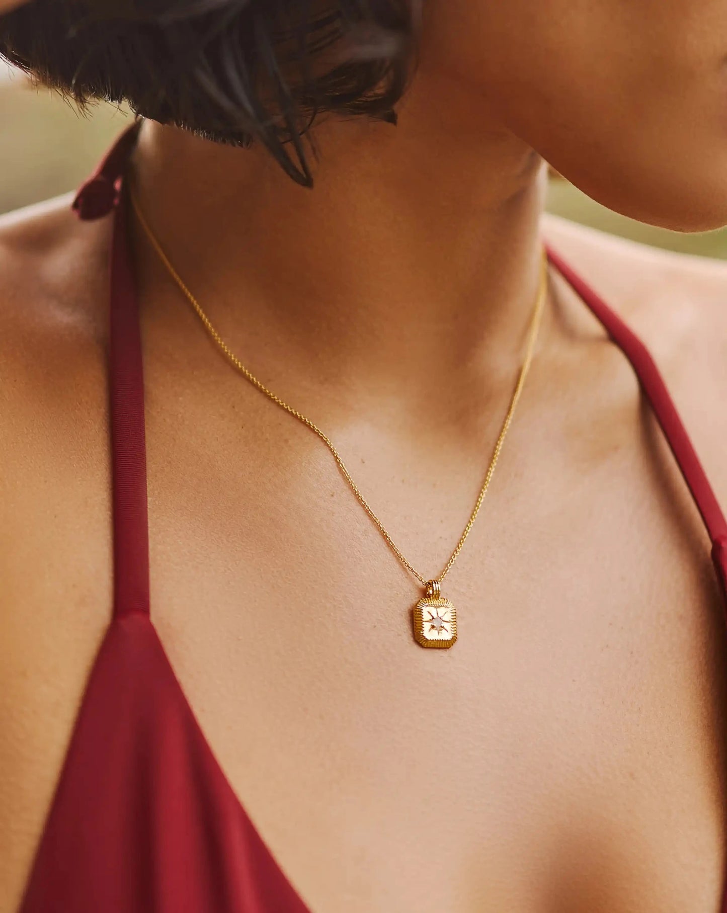 June Birthstone Pendant Necklace | 18ct Gold Vermeil/Rainbow Moonstone Necklaces Missoma