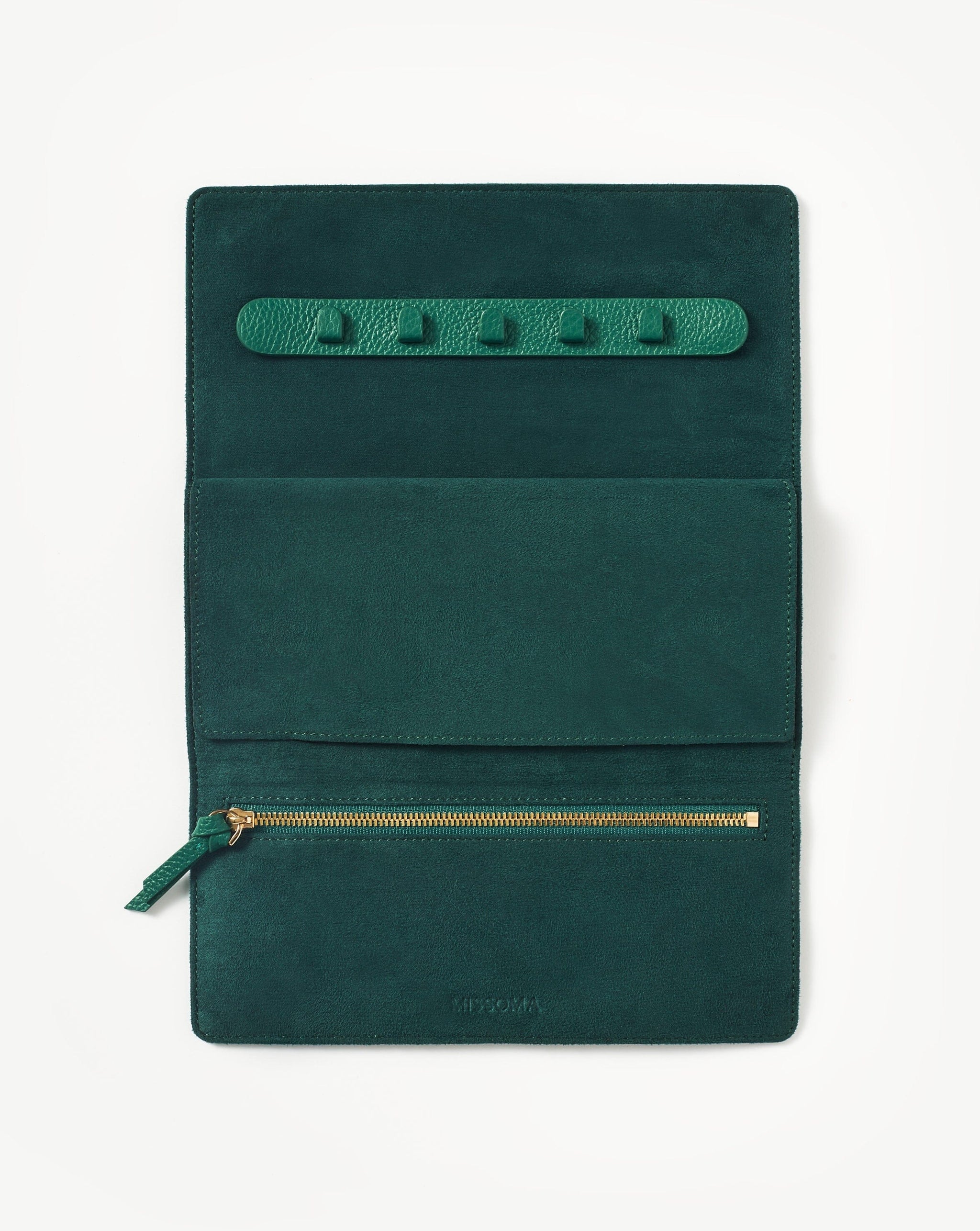 Leather Jewellery Roll | Malachite Green Accessories Missoma