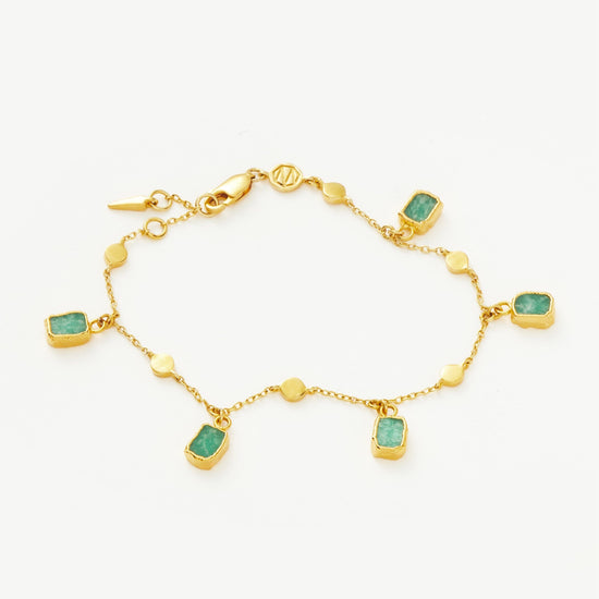 Lena Charm Bracelet | 18ct Gold Plated/Amazonite Bracelets Missoma
