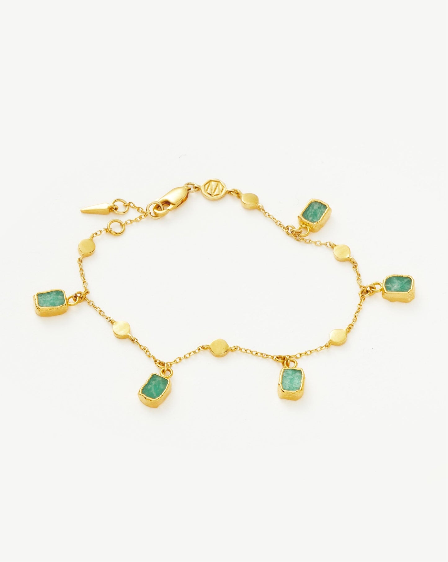 Lena Charm Bracelet | 18ct Gold Plated/Amazonite Bracelets Missoma