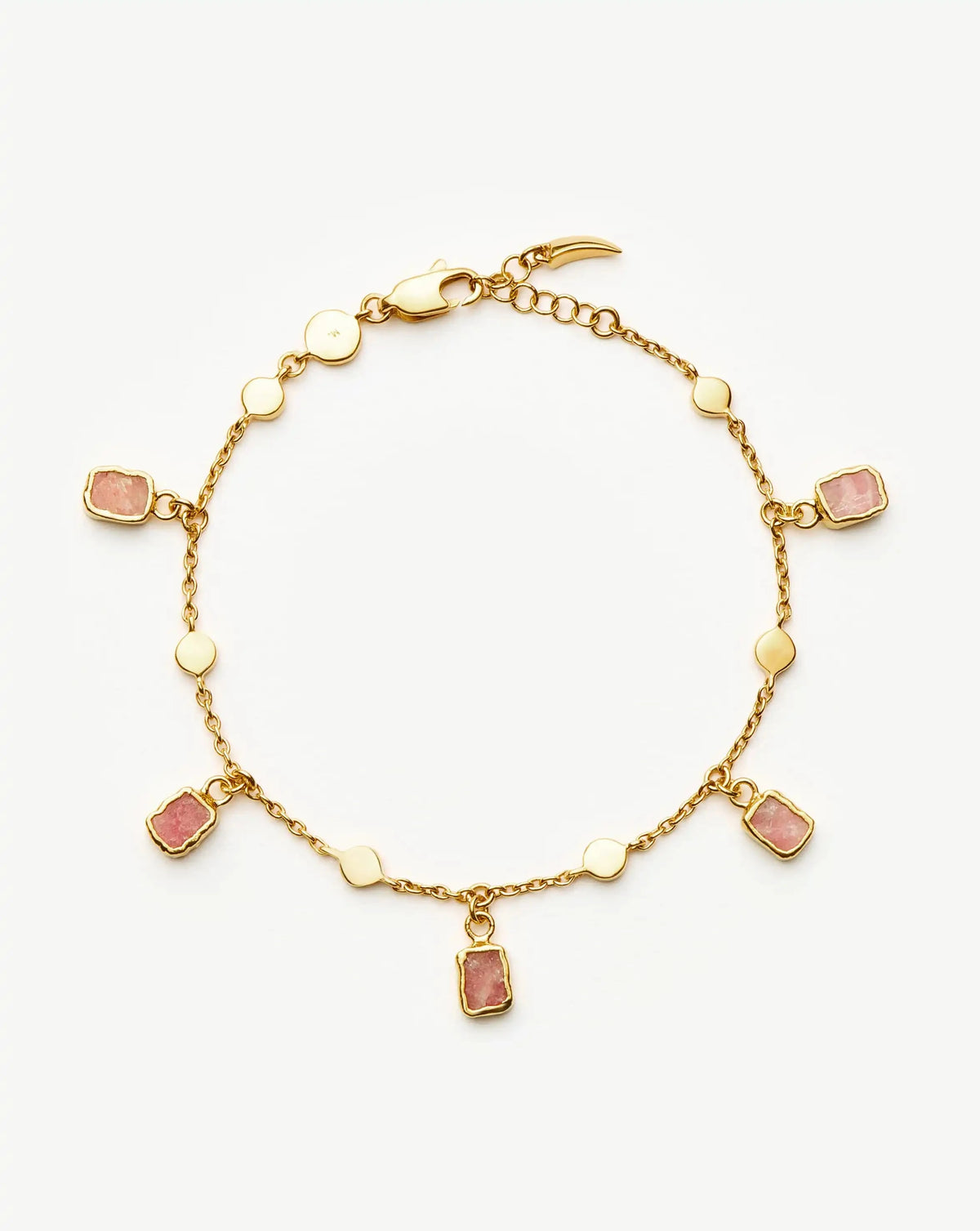 Lena Charm Bracelet | 18ct Gold Plated/Rhodochrosite Bracelets Missoma