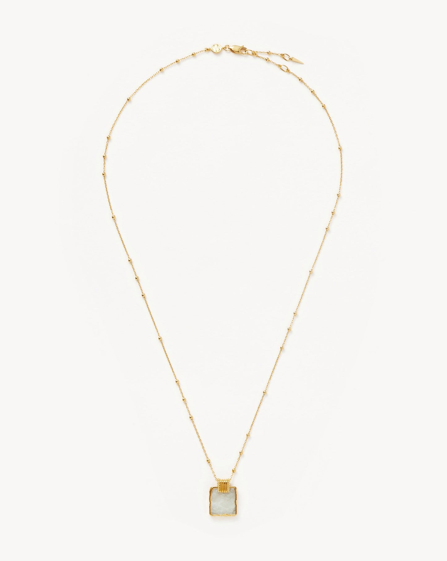 Lena Charm Necklace | 18ct Gold Plated Vermeil/Rainbow Moonstone Necklaces Missoma