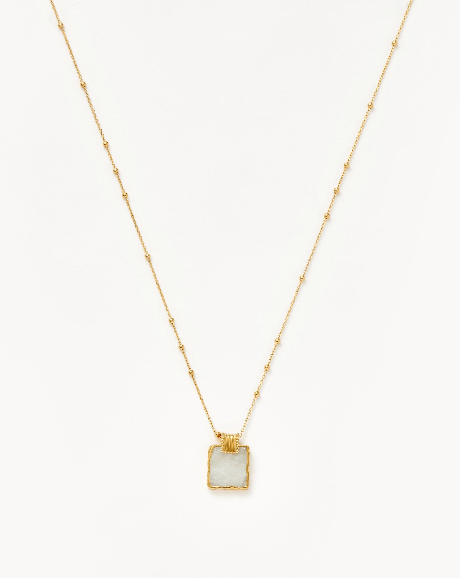 Lena Charm Necklace | 18ct Gold Plated Vermeil/Rainbow Moonstone Necklaces Missoma