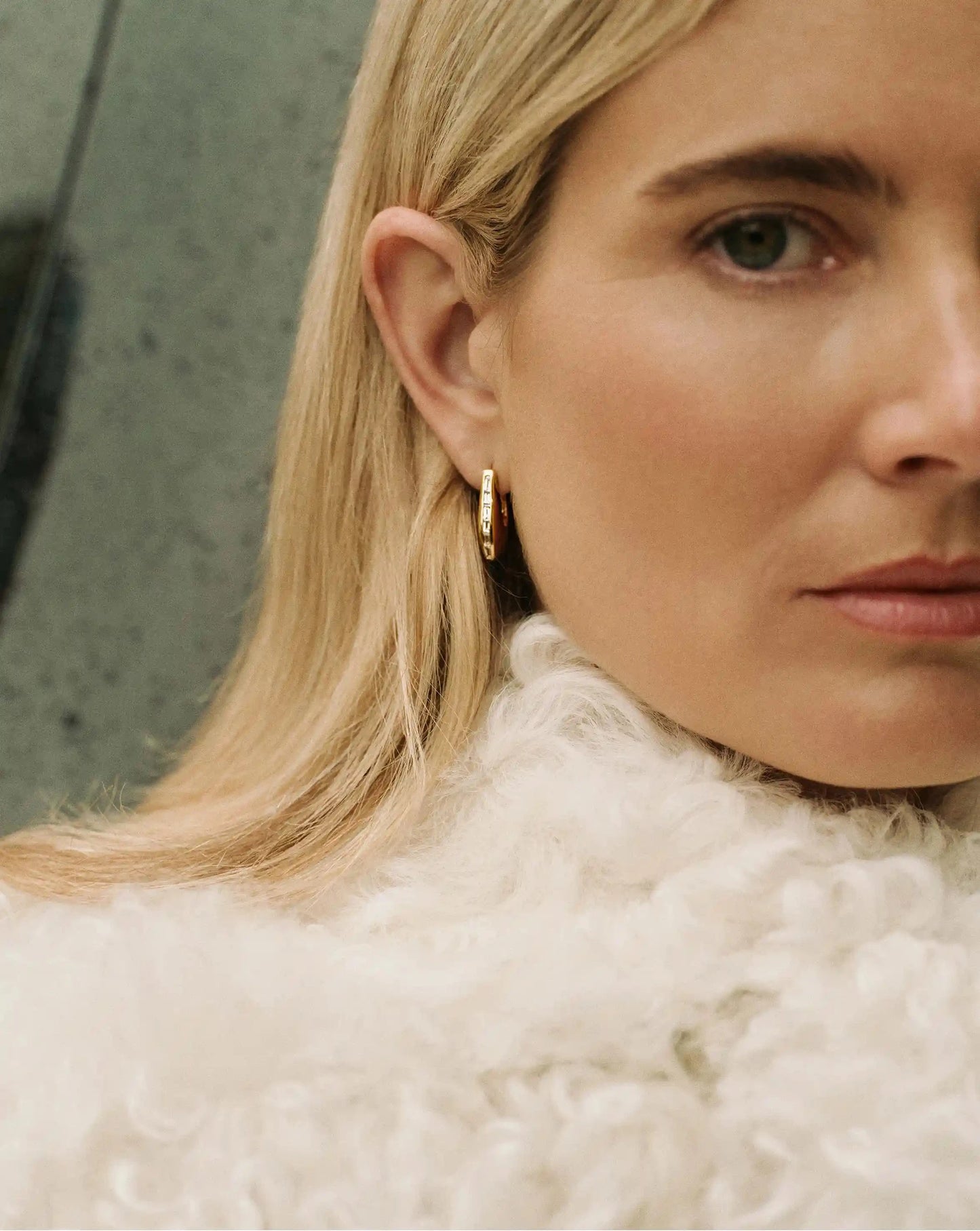 Lucy Williams Arco Pavé Small Hoop Earrings | 18ct Gold Plated Earrings Missoma