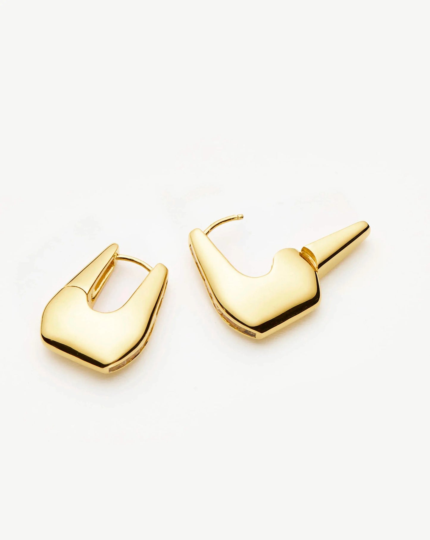 Lucy Williams Arco Pavé Small Hoop Earrings | 18ct Gold Plated Earrings Missoma