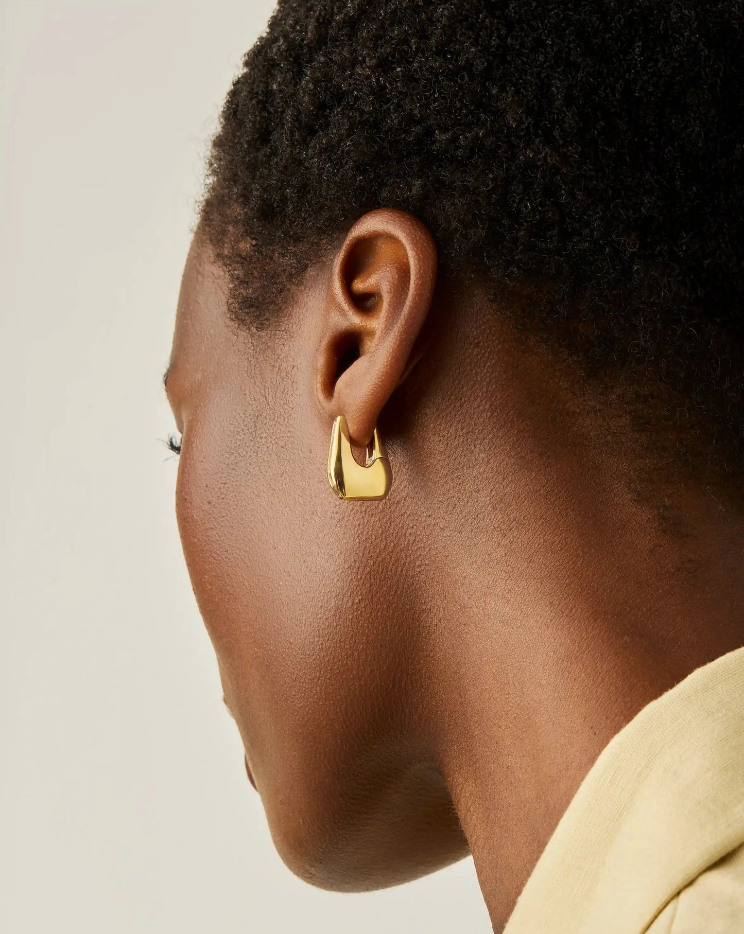 Lucy Williams Arco Pavé Small Hoop Earrings | 18ct Gold Plated Earrings Missoma