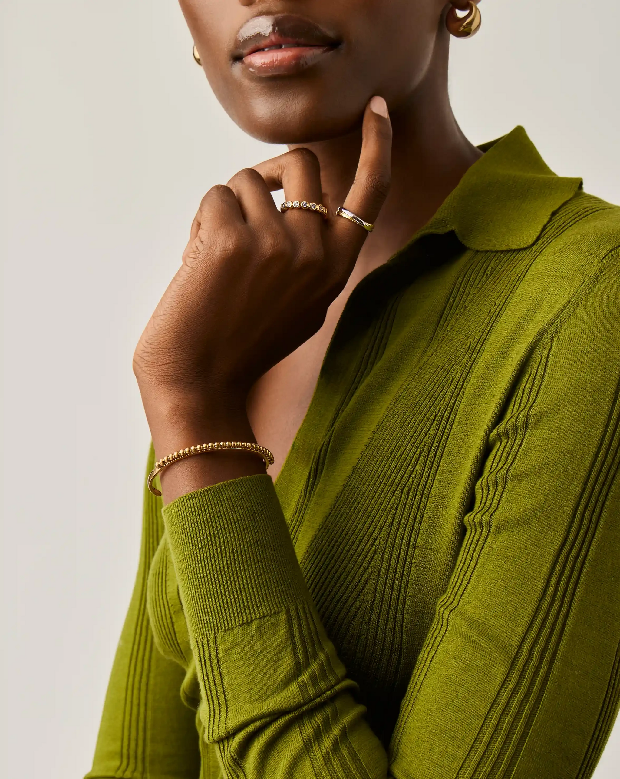 Lucy Williams Beaded Cuff | 18ct Gold Plated Bracelets Missoma