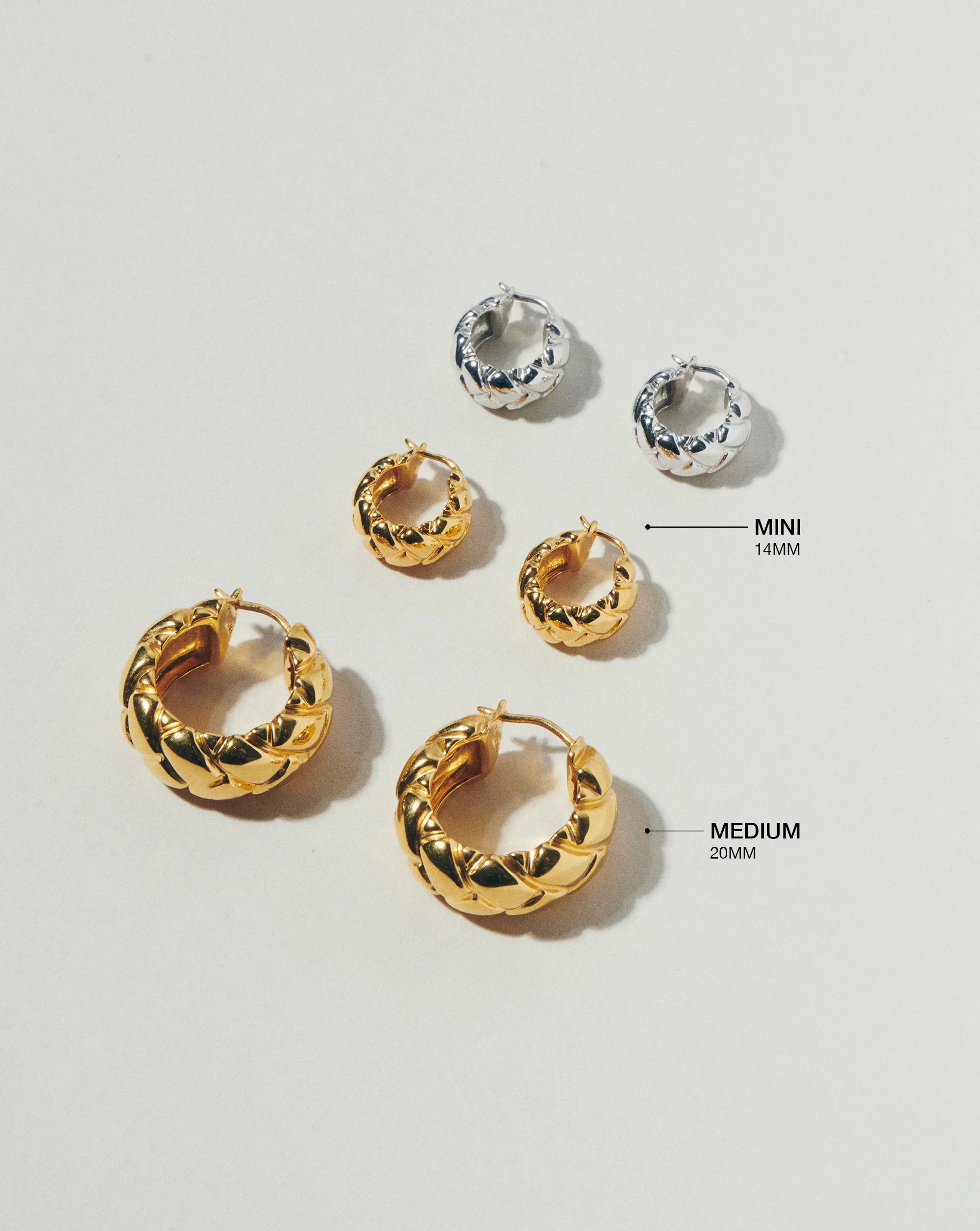 Lucy Williams Chunky Waffle Hoop Earrings Earrings Missoma