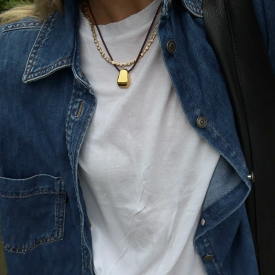 Lucy Williams Engravable Arco Cord Necklace | 18ct Gold Plated Necklaces Missoma