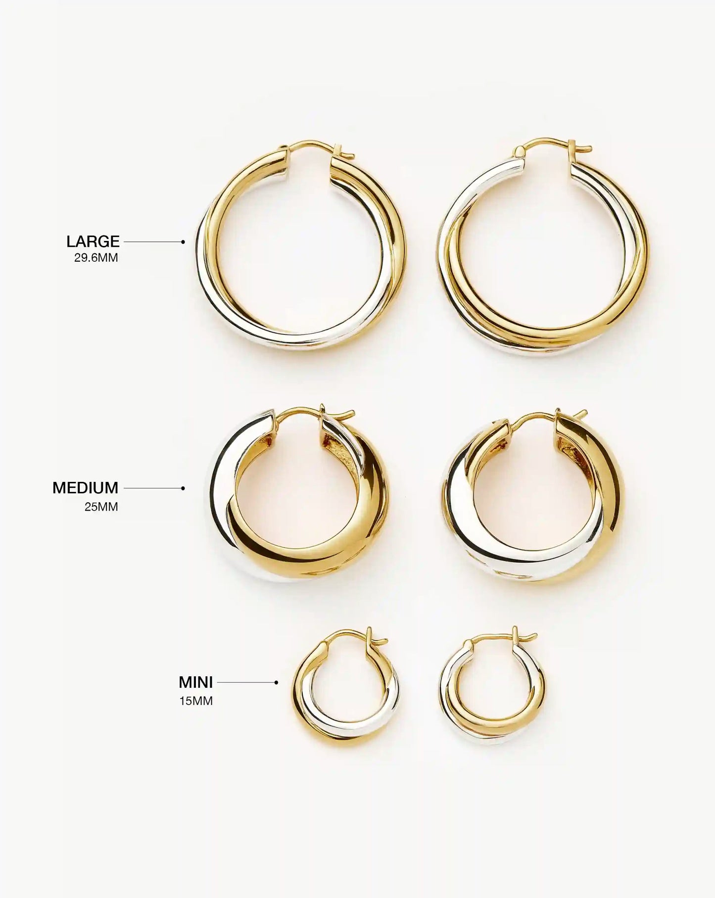 Lucy Williams Entwine Large Hoop Earrings | Mixed Metal Earrings Missoma