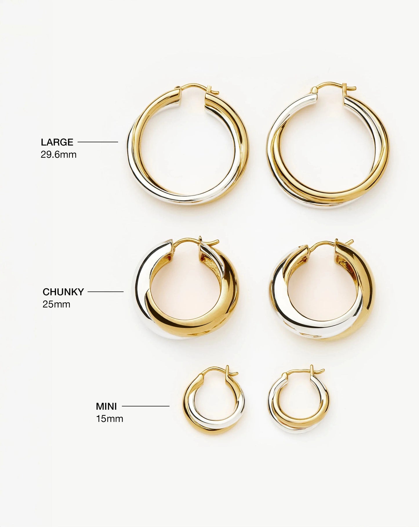 Lucy Williams Entwine Large Hoop Earrings | Mixed Metal Earrings Missoma