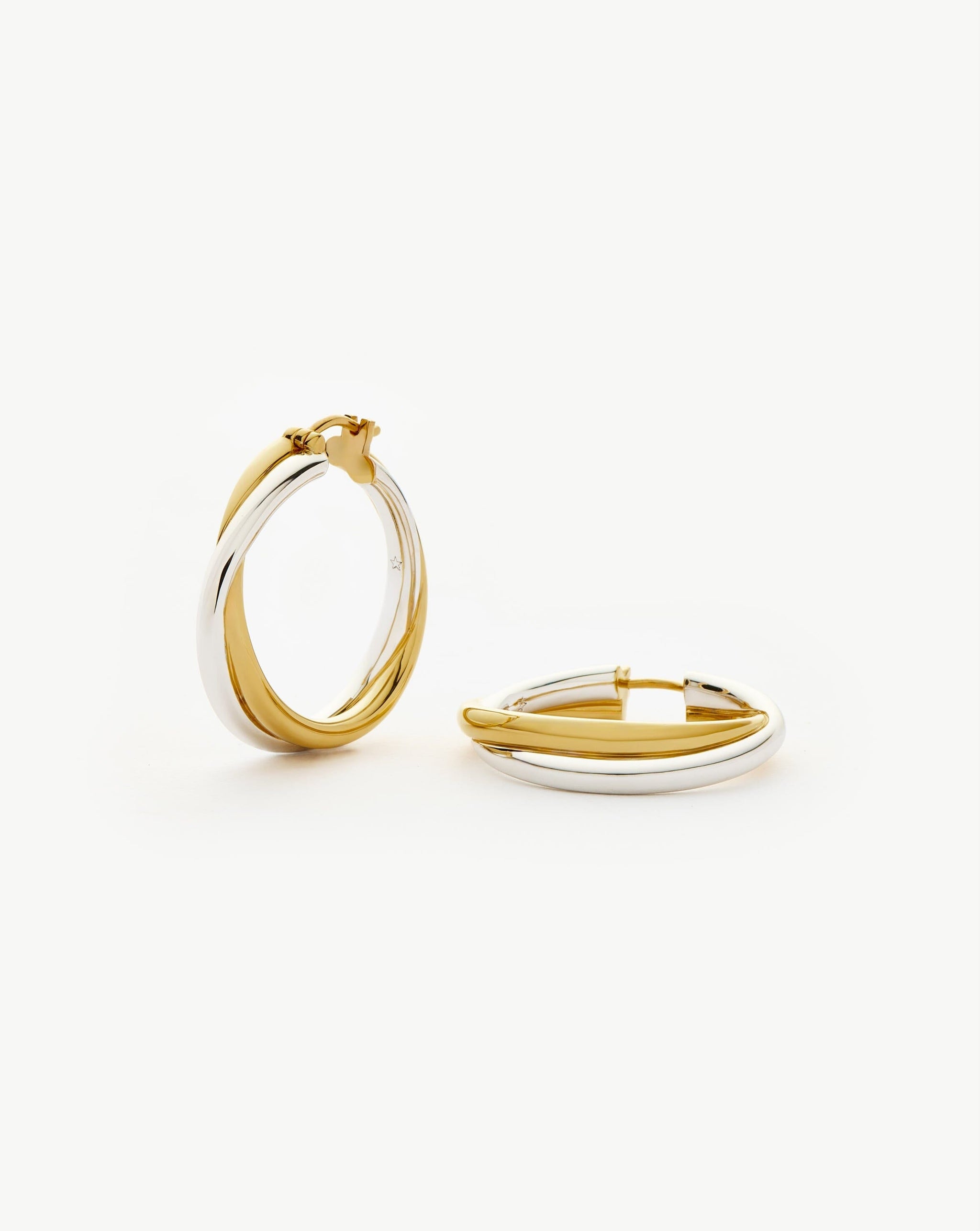 Lucy Williams Entwine Large Hoop Earrings | Mixed Metal Earrings Missoma