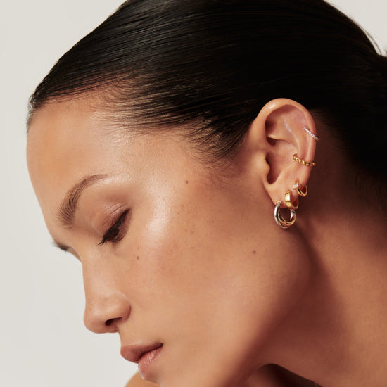 Lucy Williams Entwine Small Hoop Earrings | Mixed Metal Earrings Missoma