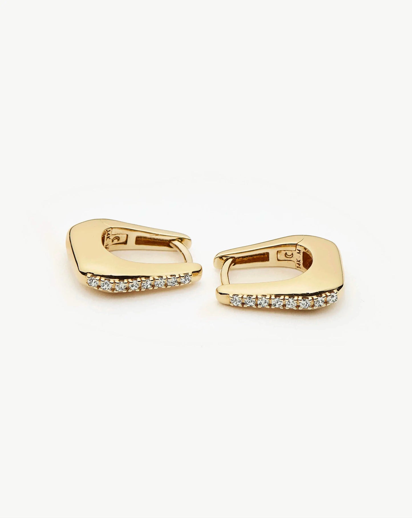 Lucy Williams Fine Diamond Arco Huggies | 14ct Solid Gold Earrings Missoma