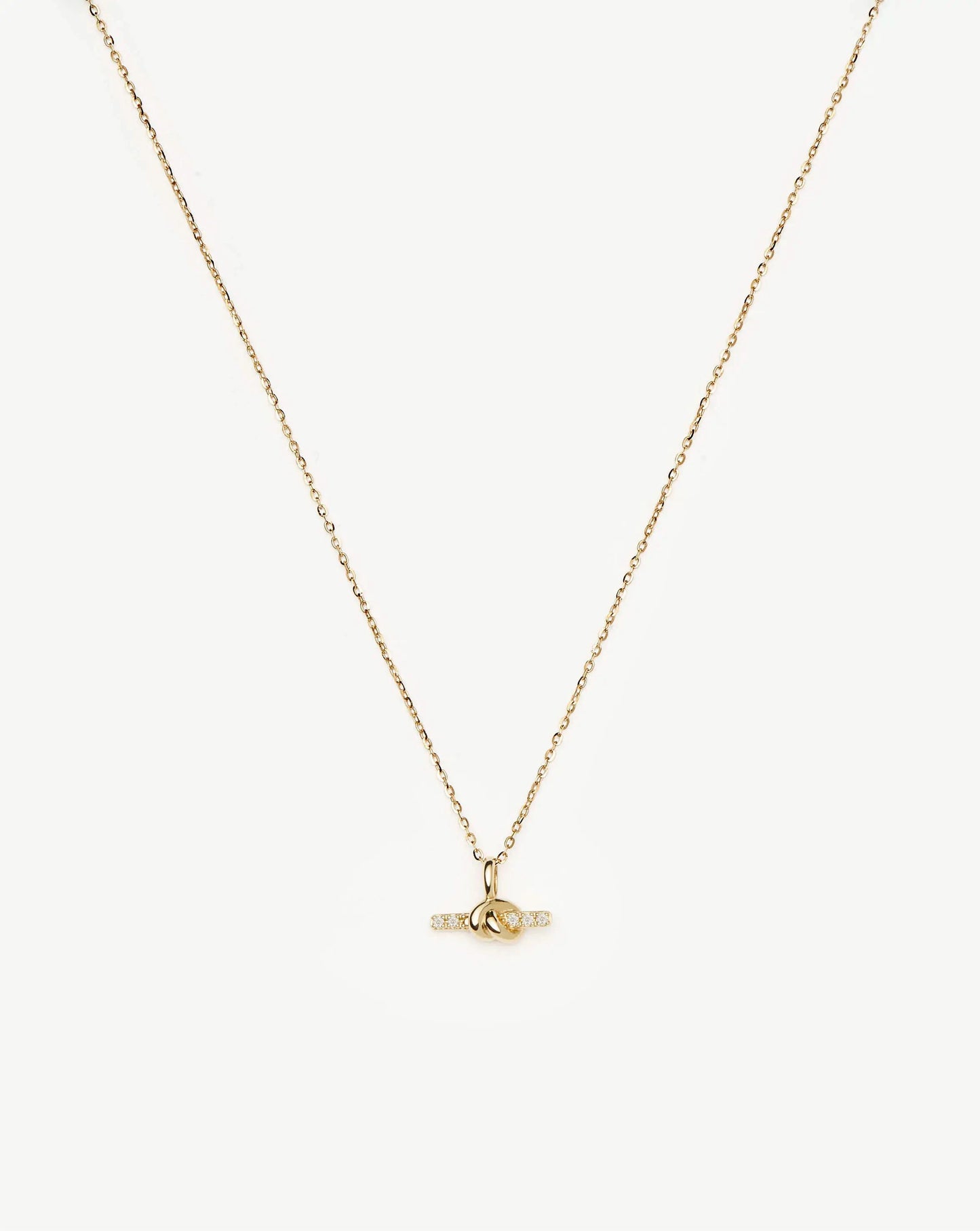 Lucy Williams Fine Diamond T-Bar Pendant Necklace | 14ct Yellow Gold Necklaces Missoma