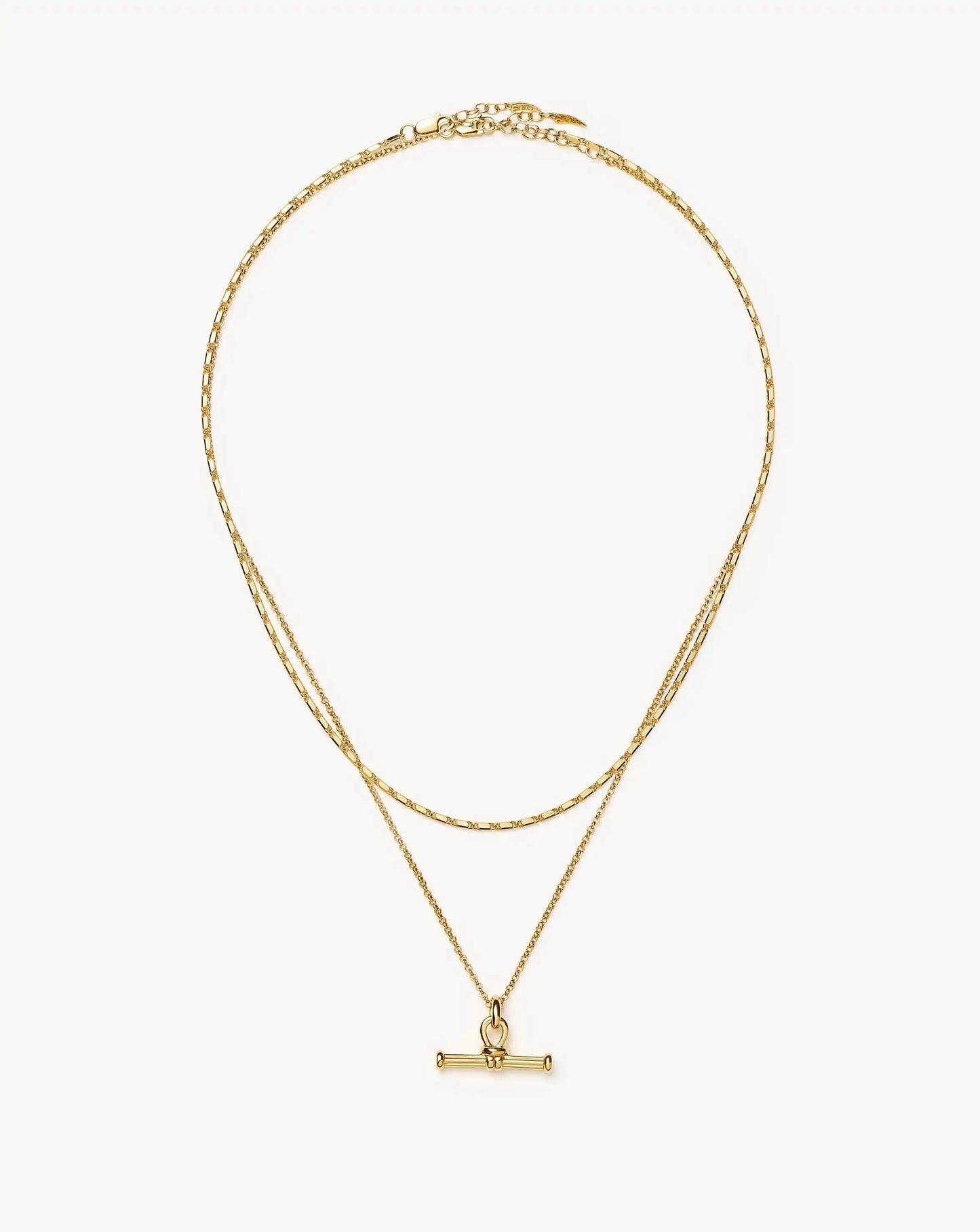 Lucy Williams Horizon & Ridge T-Bar Necklace Set | 18ct Gold Plated/18ct Gold Vermeil Necklaces Missoma