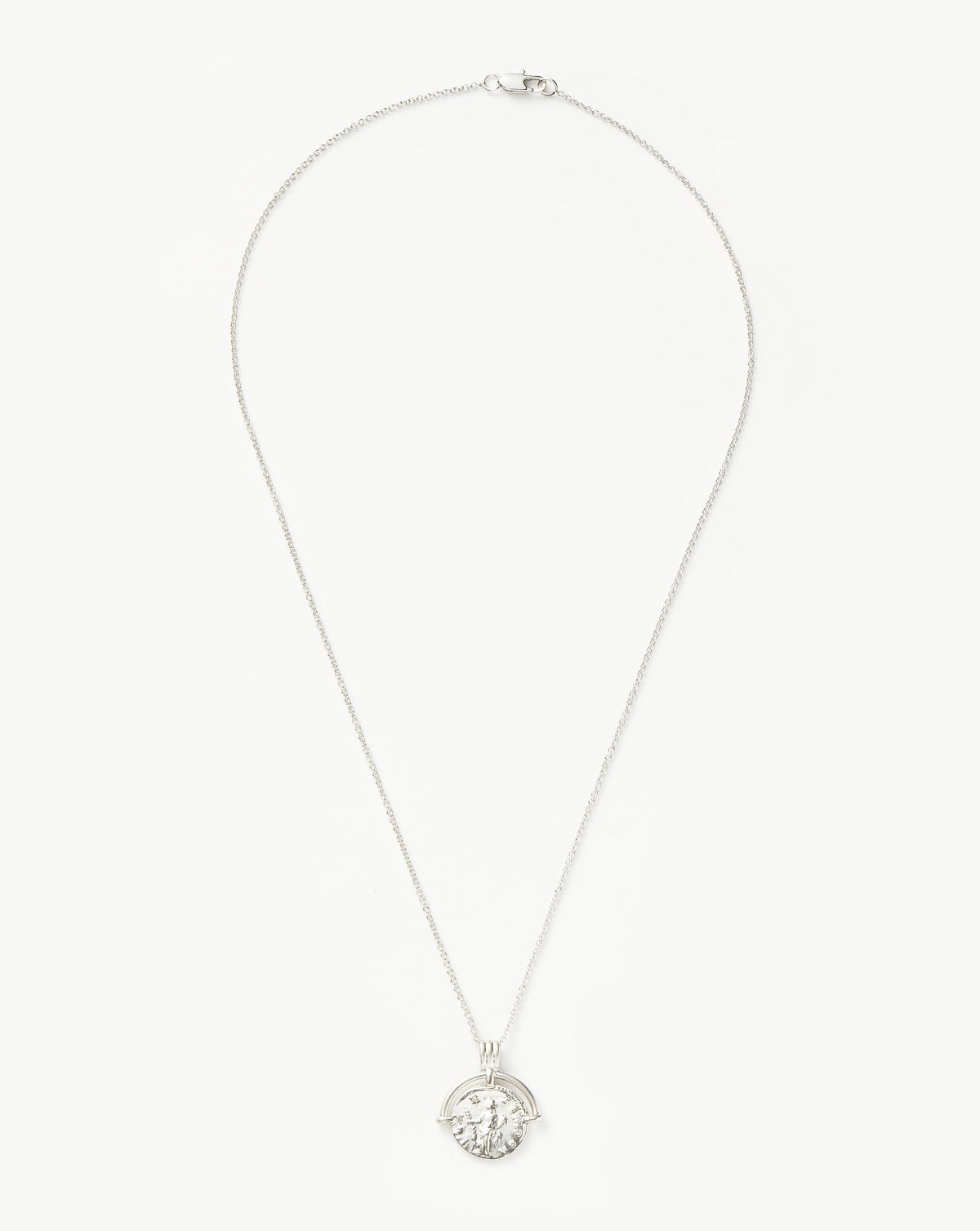 Lucy Williams Long Engravable Roman Arc Coin Necklace Necklaces Missoma