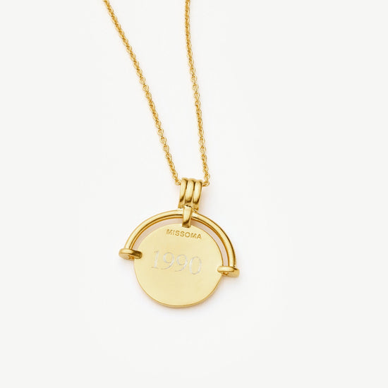 Lucy Williams Long Engravable Roman Arc Coin Necklace Necklaces Missoma