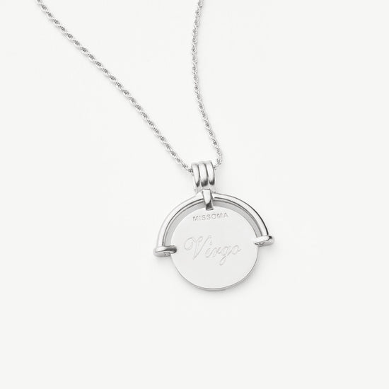 Lucy Williams Medium Engravable Roman Arc Coin Necklace | Silver Plated Necklaces Missoma