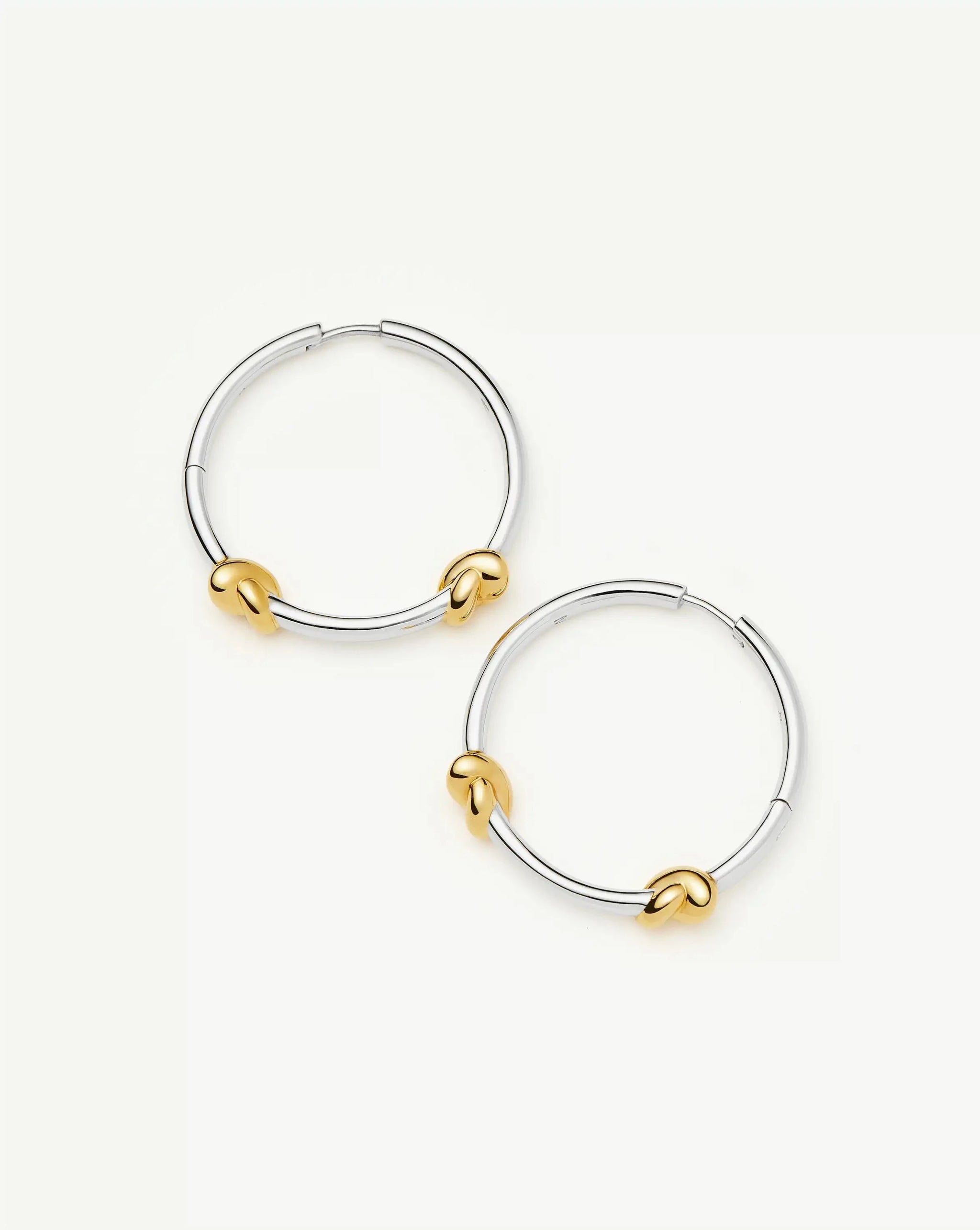 Lucy Williams Medium Knot Hoop Earrings | Mixed Metal