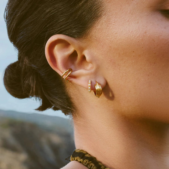 Lucy Williams Small Ridge Hoop Earrings Earrings Missoma